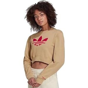 adidas Originals Bold Cropped Sweatshirt Beige Tone SZ M